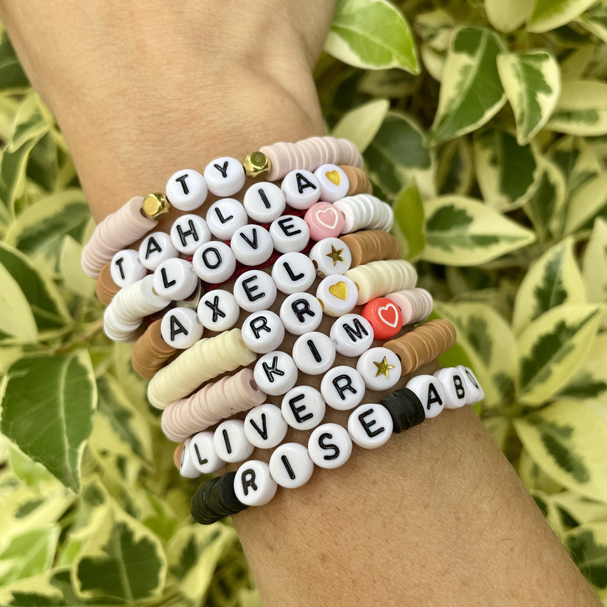 Flat Bead Bracelets (7 Letters) – Lunareign