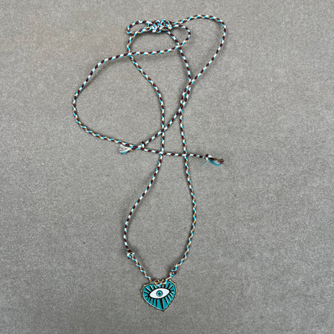 Evil Eye Heart Blue