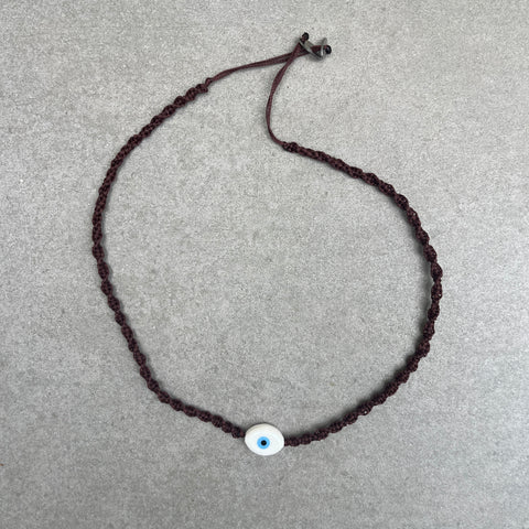Evil Eye Necklace (Brown)